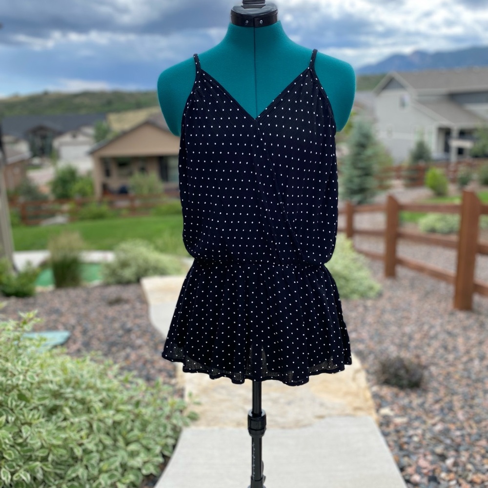 Black Polka Dot Tank Top
